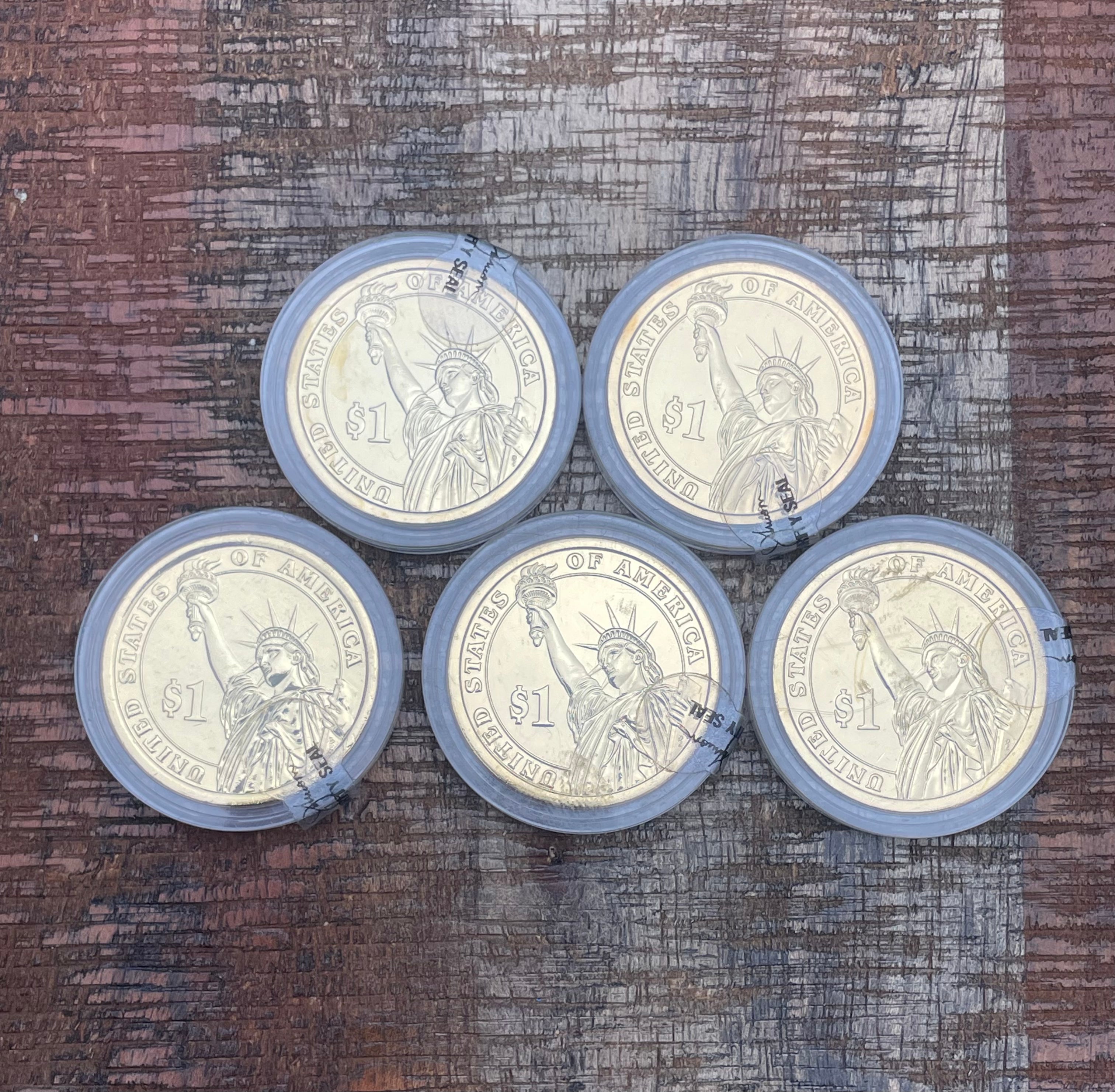 Uncirculated ~ $1 Presidential Dollars ~ Lot of 5 ~ Mint Sealed