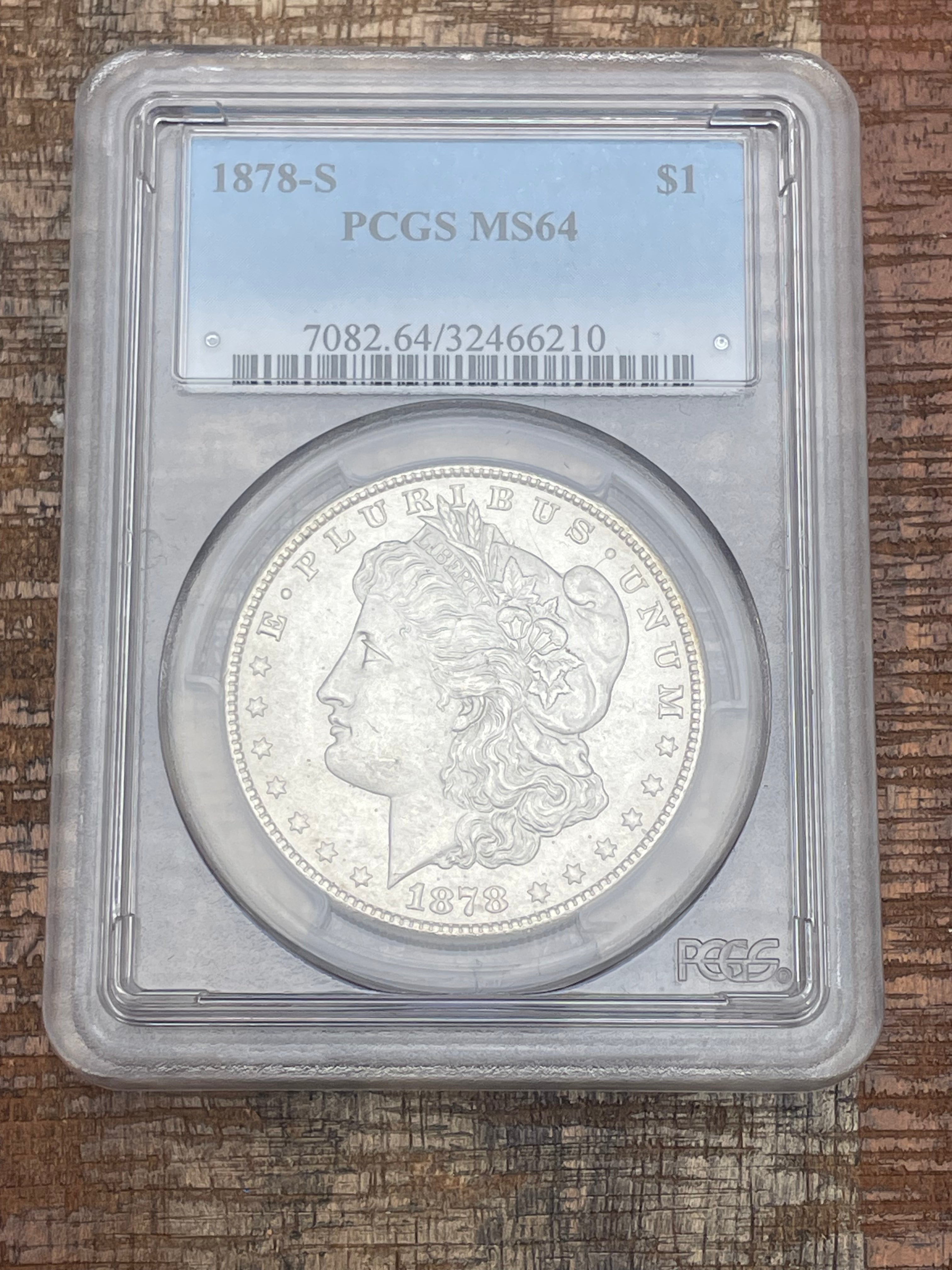 1878-S $1 US Silver Morgan Dollar PCGS MS64