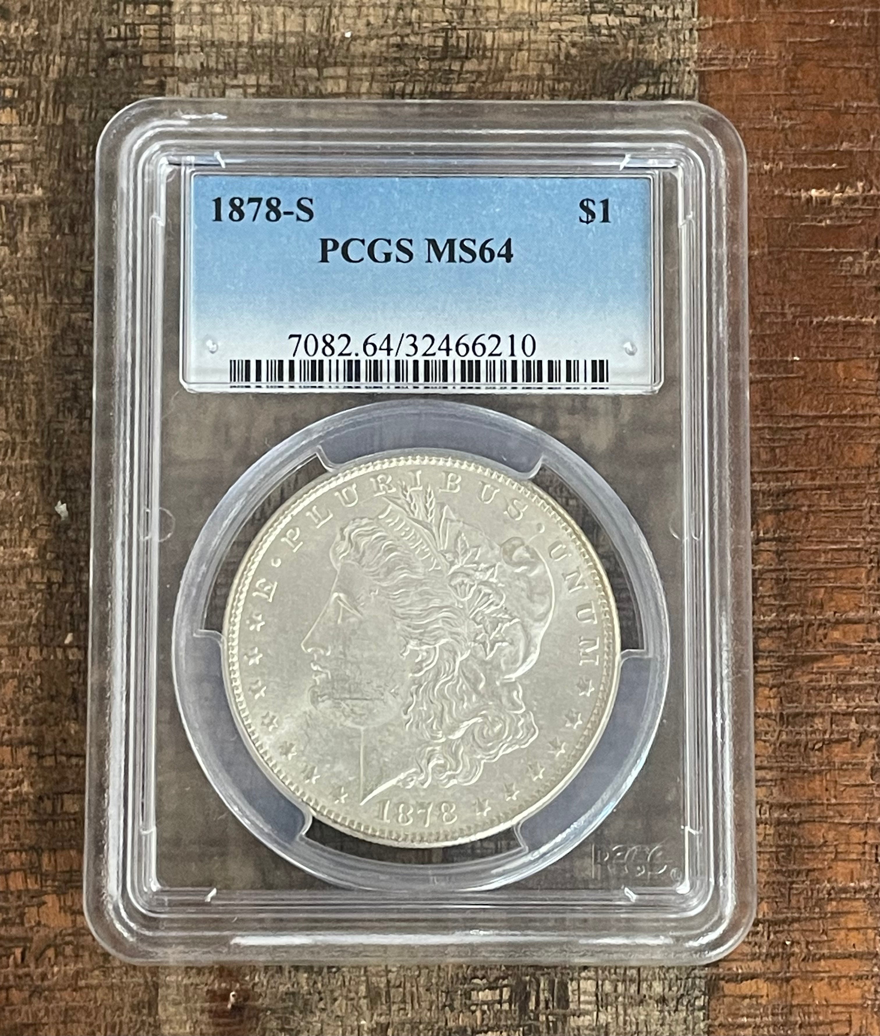 1878-S $1 US Silver Morgan Dollar PCGS MS64