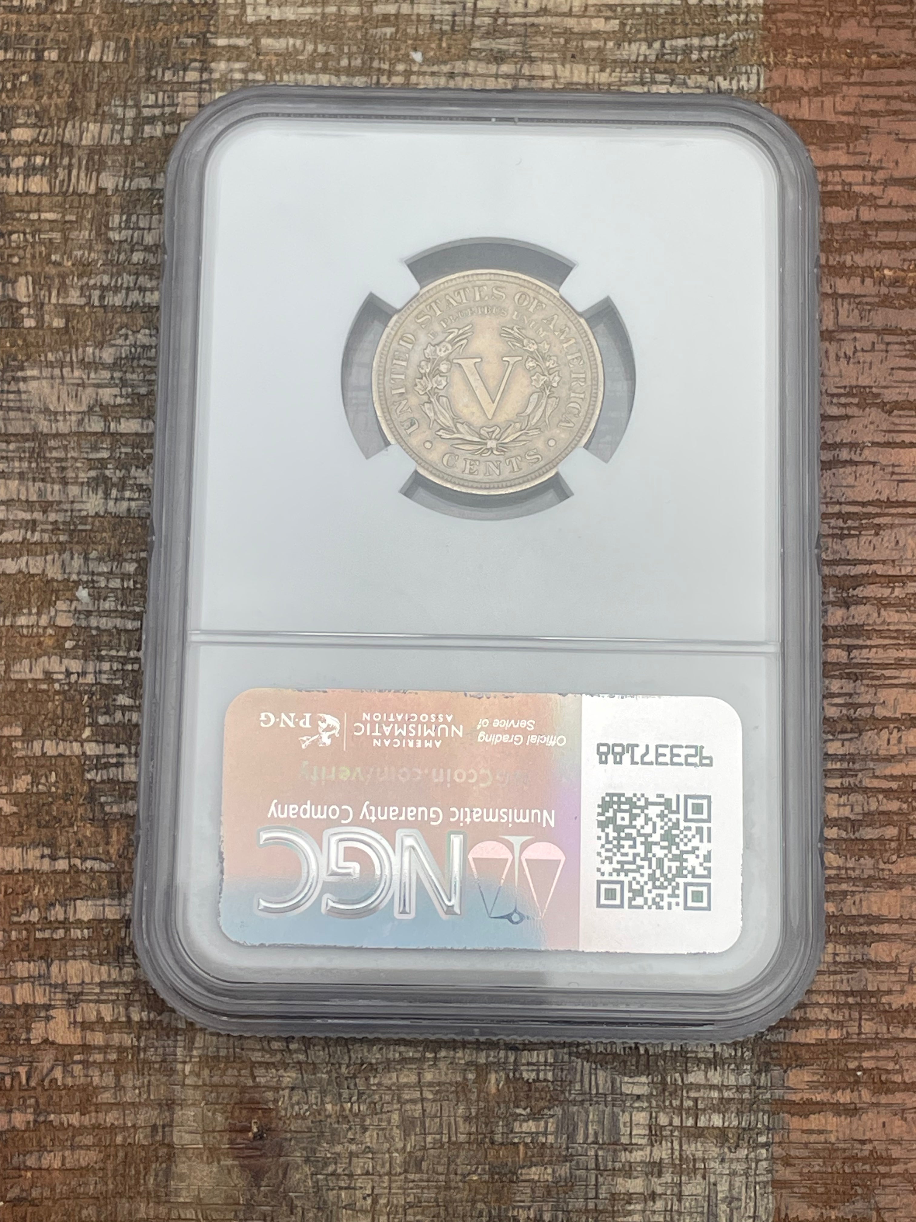 1910 5C US Liberty Nickel ~ NGC graded AU Details-Cleaned
