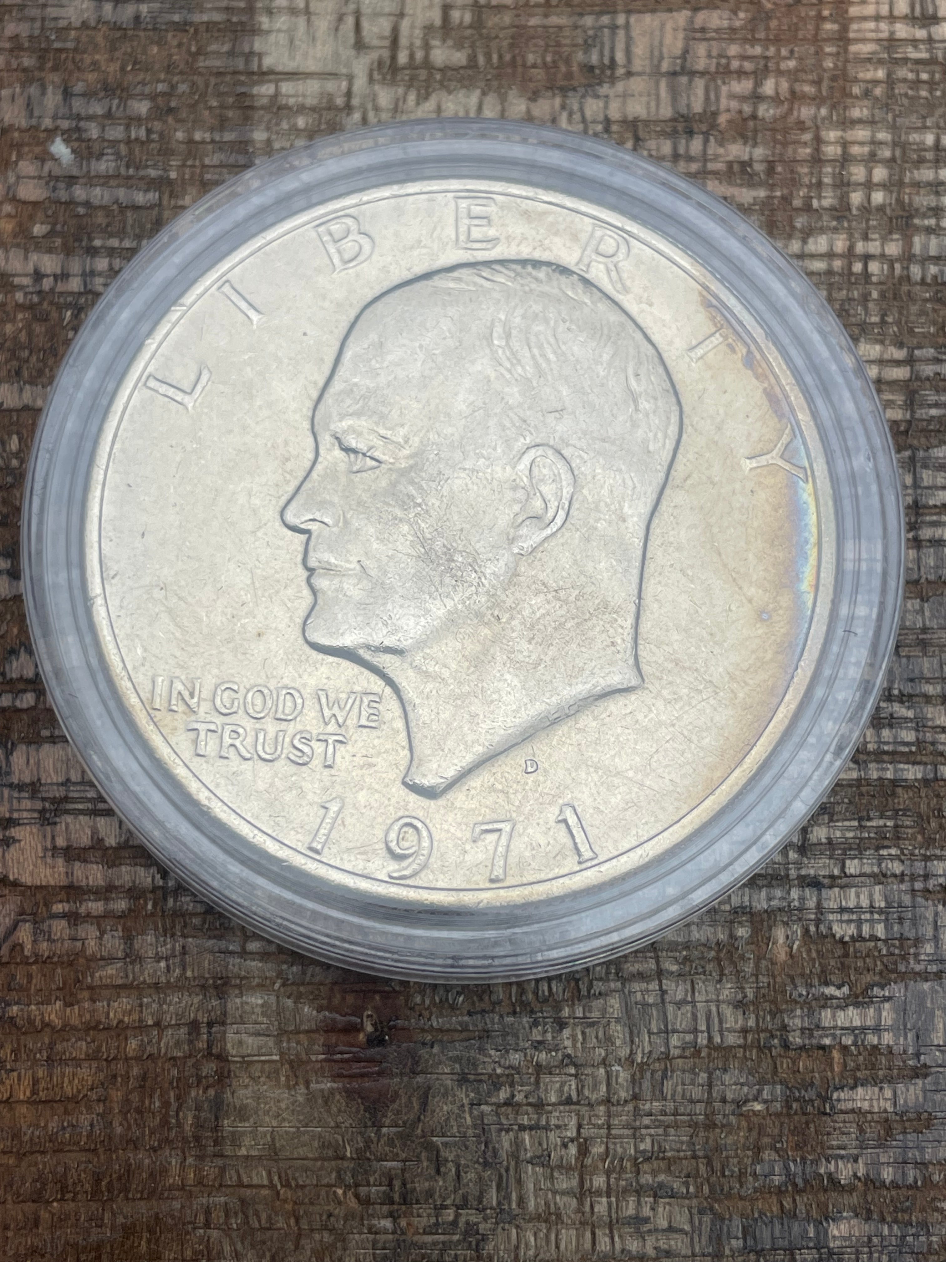1971 $1 Eisenhower Dollar ~ Set of 3 ~ P, D, & S mint ~ 40% Silver ~ AU to UNC