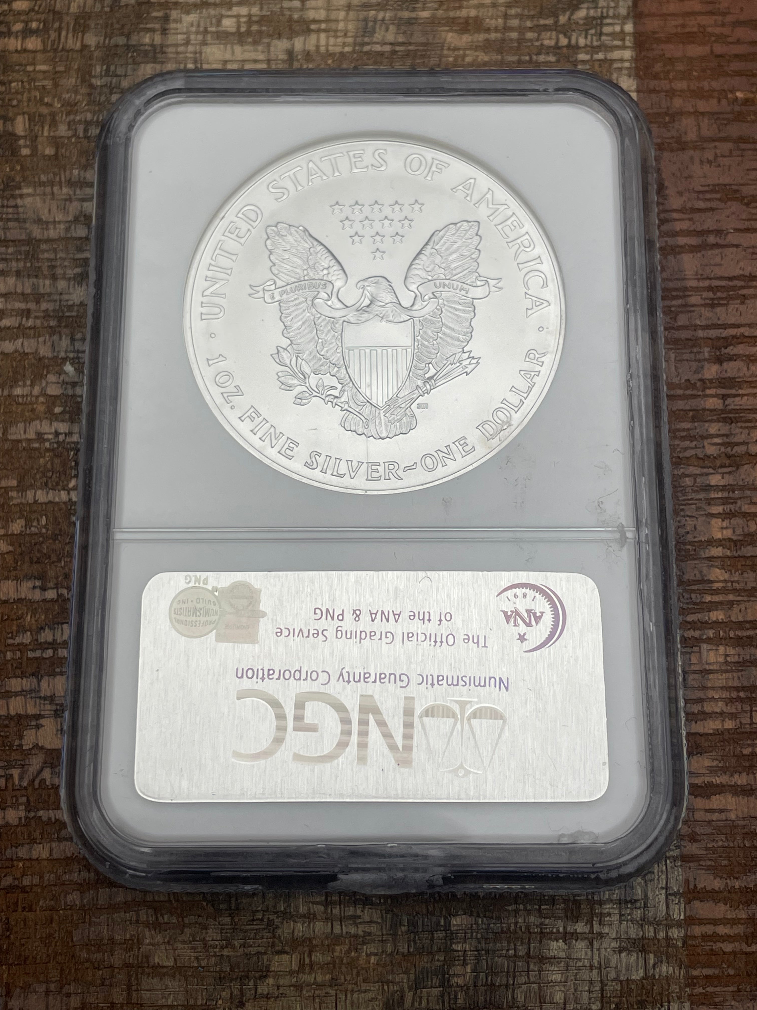 2001 $1 American Silver Eagle NGC graded MS69