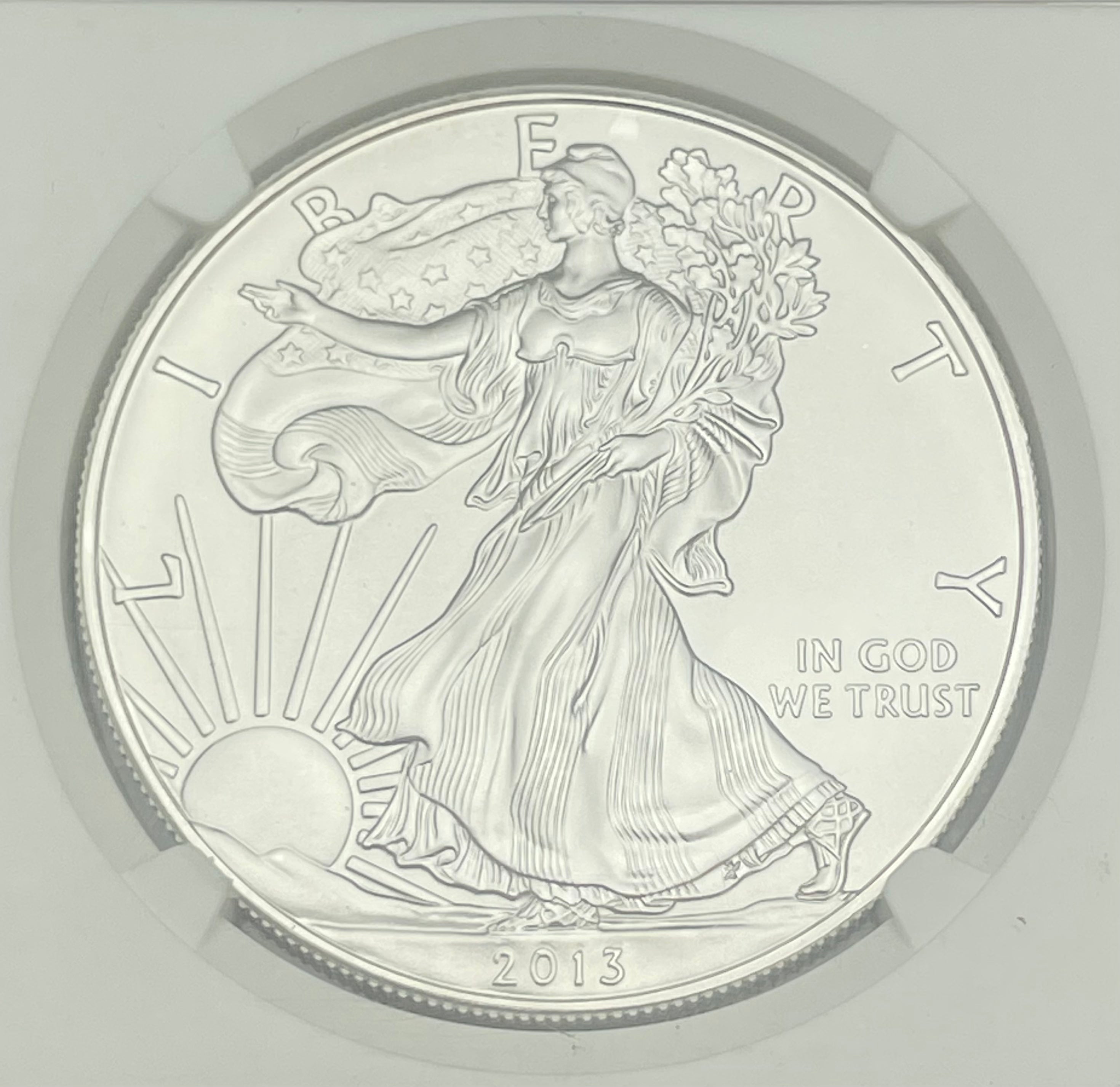 2013-W $1 US American Silver Eagle ~ NGC MS70 ~ First Releases ~ Mint Sealed Box #24