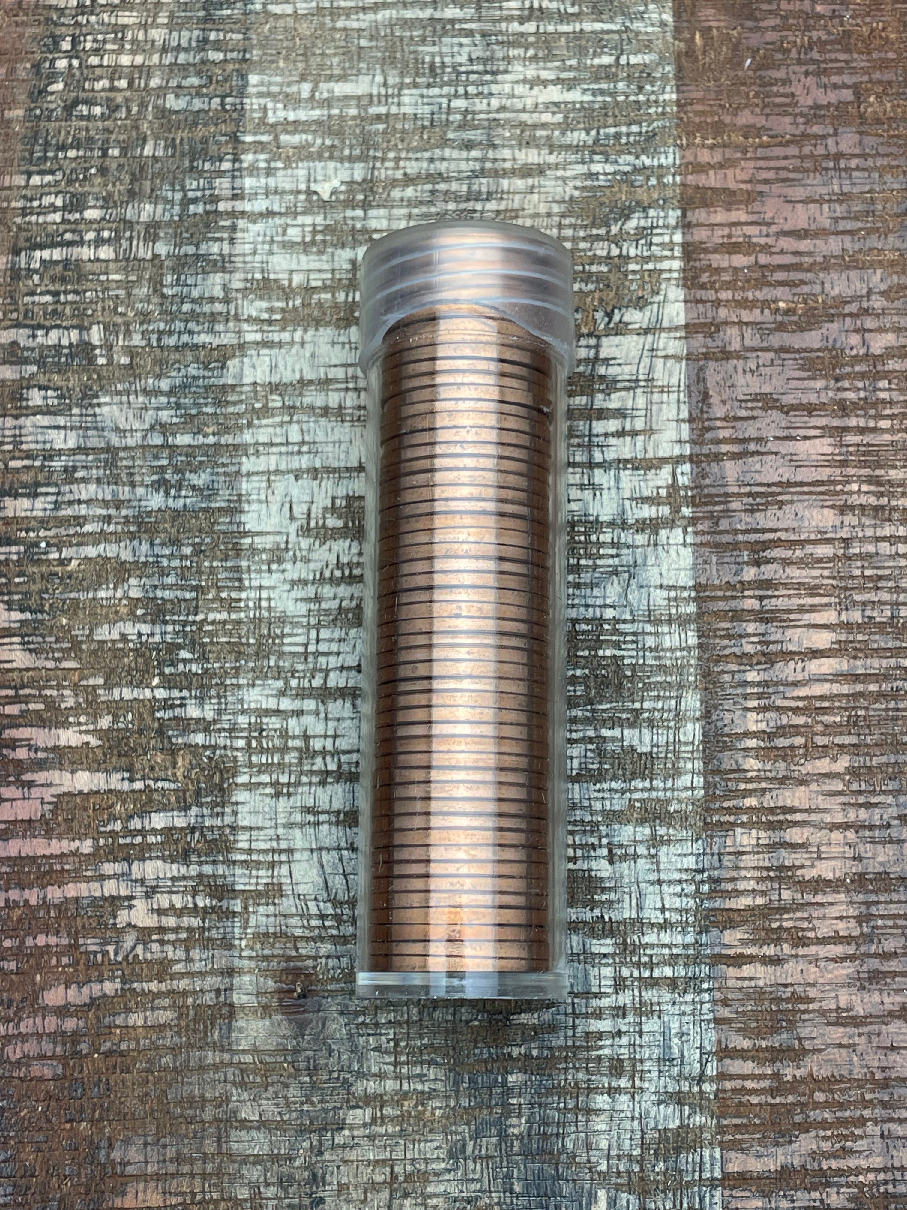 1972-S 1C Uncirculated Lincoln Memorial Cent ~ 1 Roll ~ 50 Coins ~ In Plastic Tube ~ BU