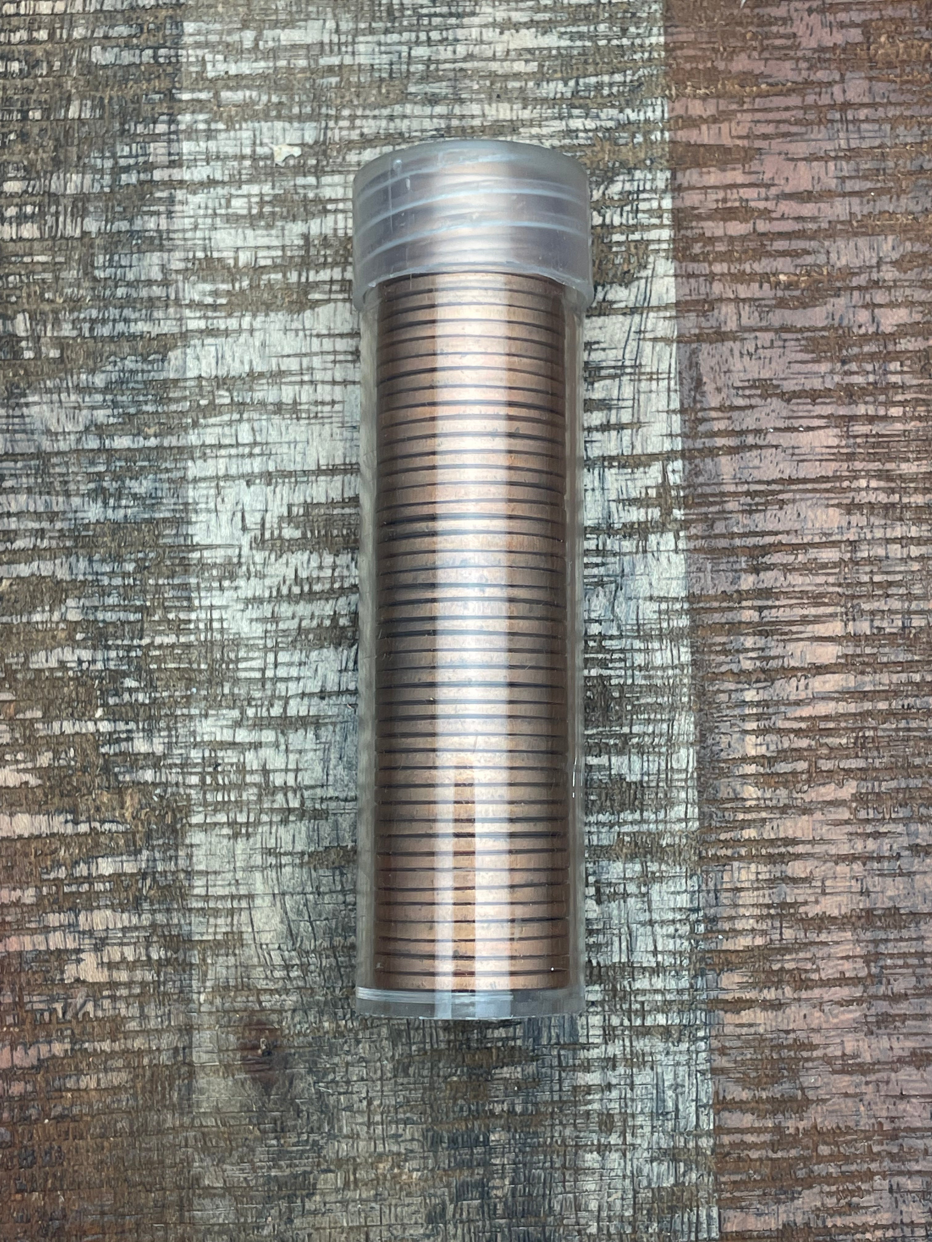 1973-S 1C Uncirculated Lincoln Memorial Cent ~ 1 Roll ~ 50 Coins ~ In Plastic Tube ~ BU
