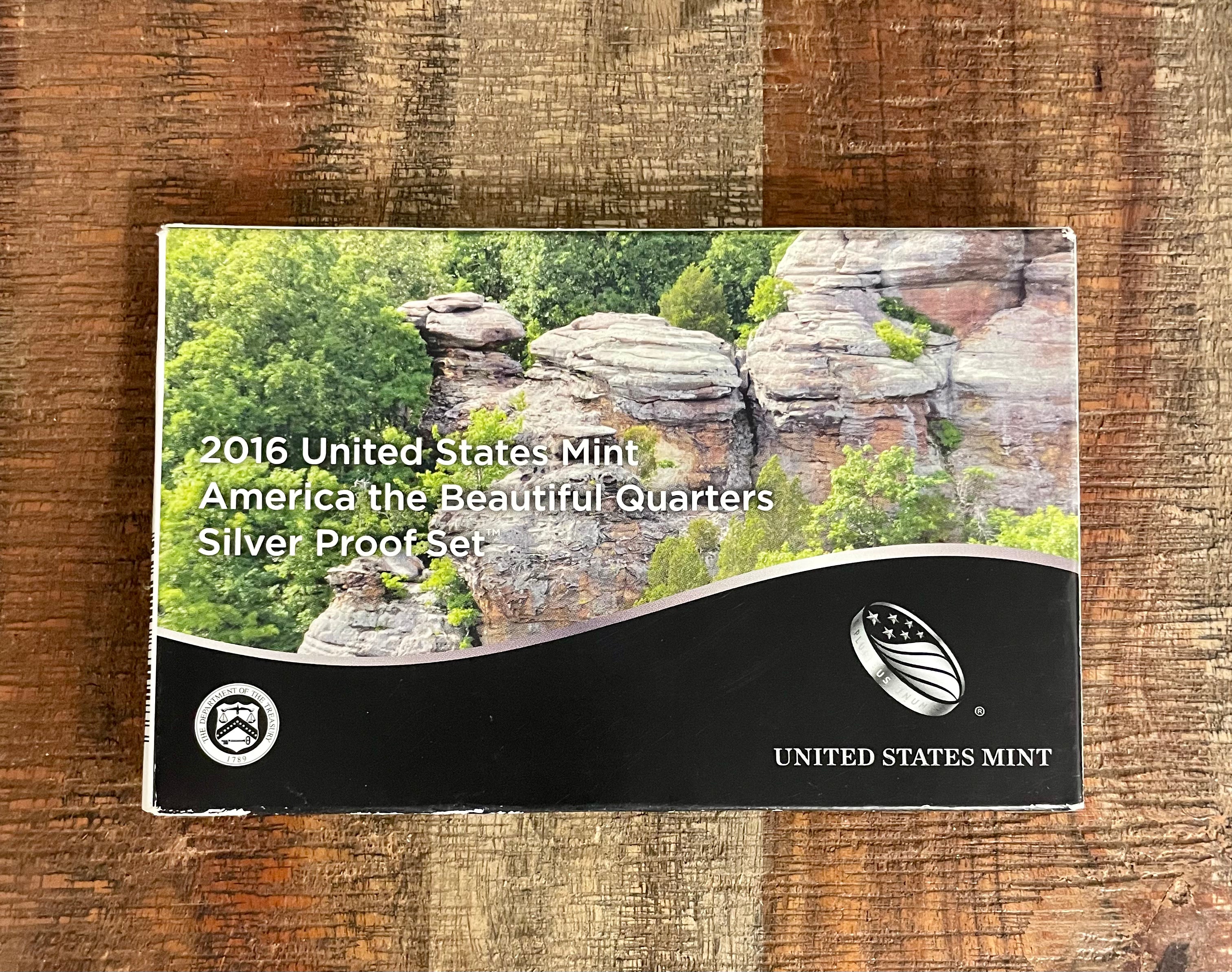 2016 US Mint America the Beautiful Quarters Silver Proof Set in OGP with COA