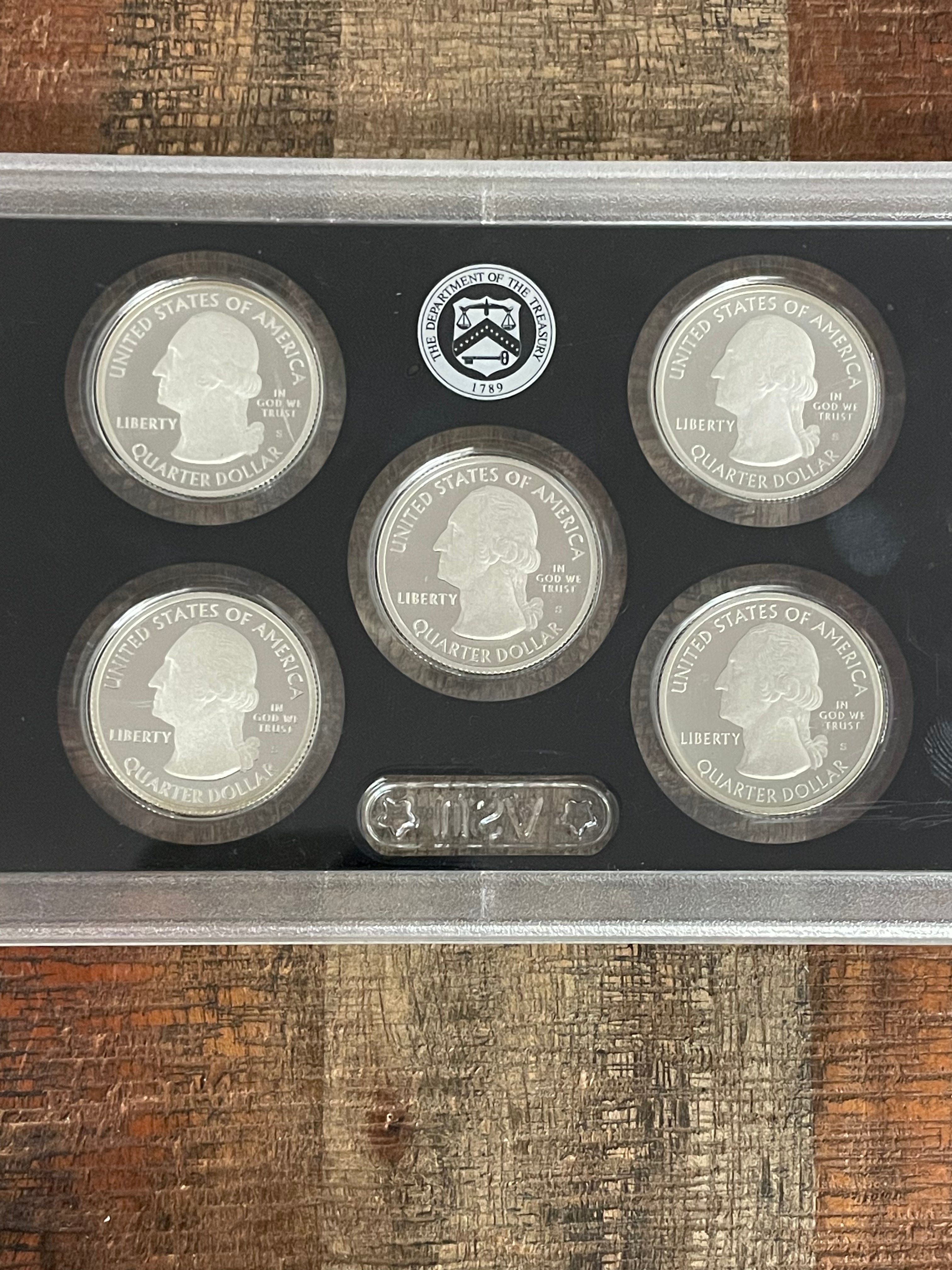 2017 US Mint America the Beautiful Quarters Silver Proof Set in OGP ~ NO BOX NO COA