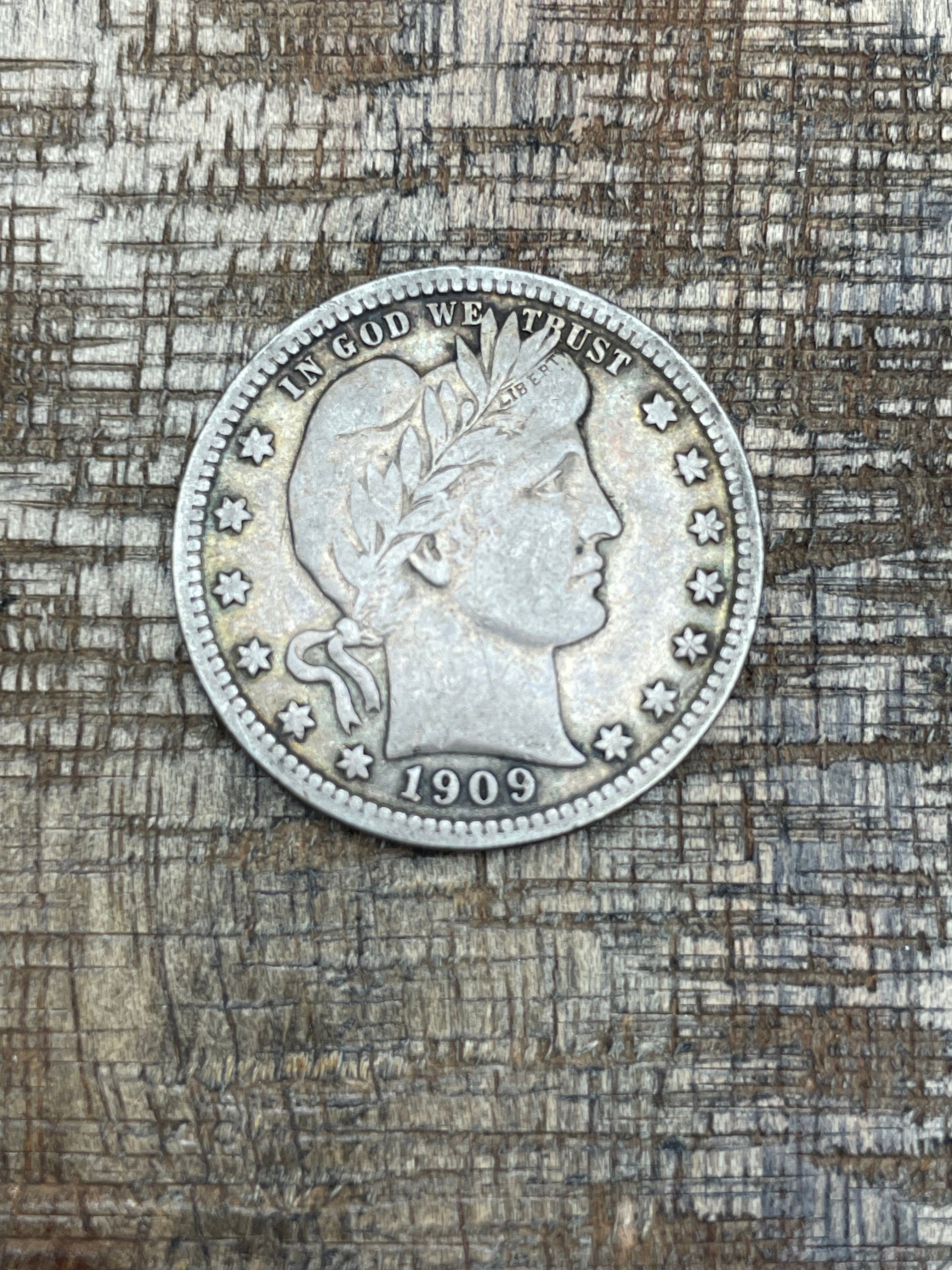 1909 25C US Barber Quarter