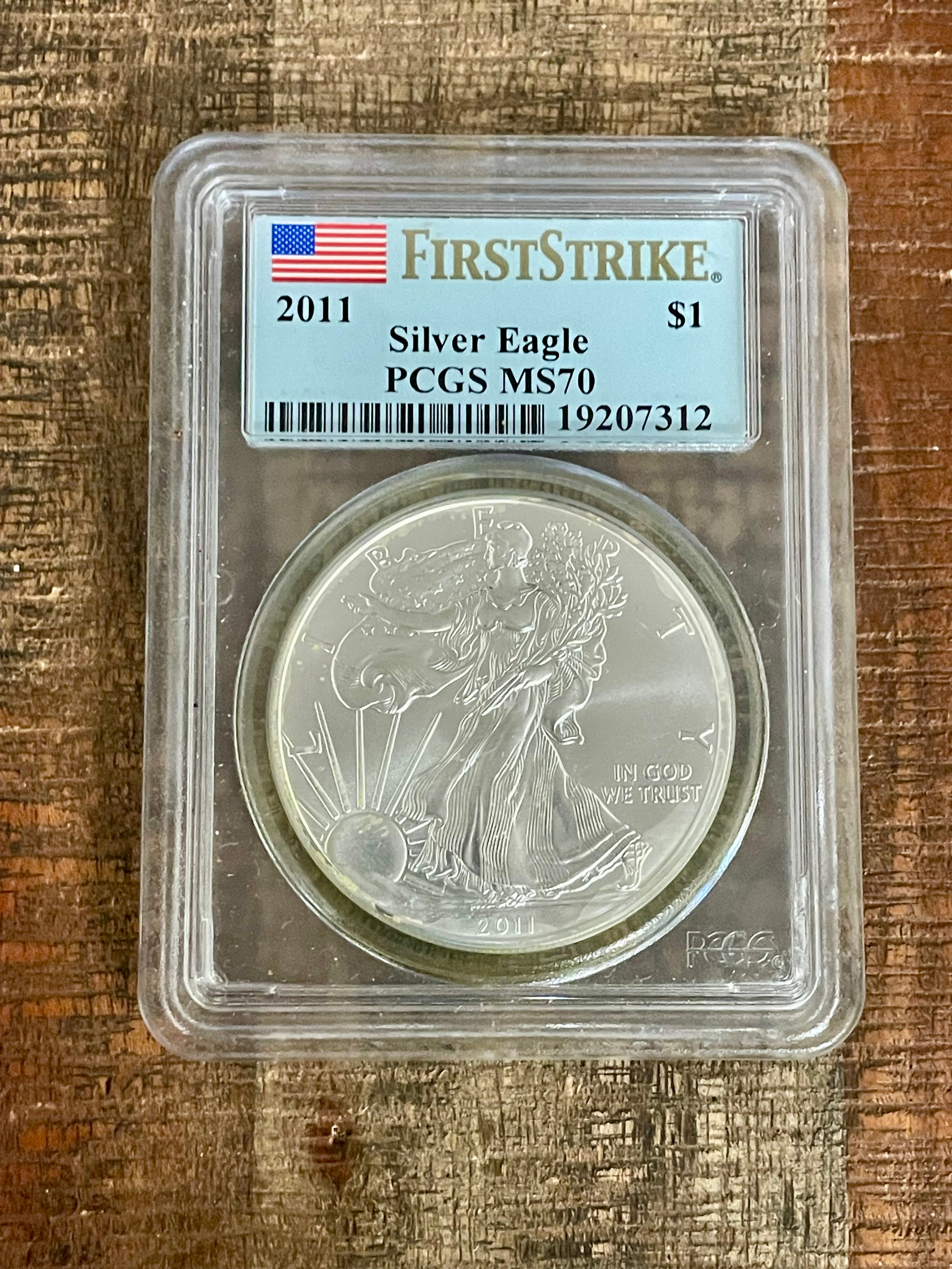 2011 $1 US American Silver Eagle ~ PCGS MS70 ~ Struck at the Philadelphia Mint