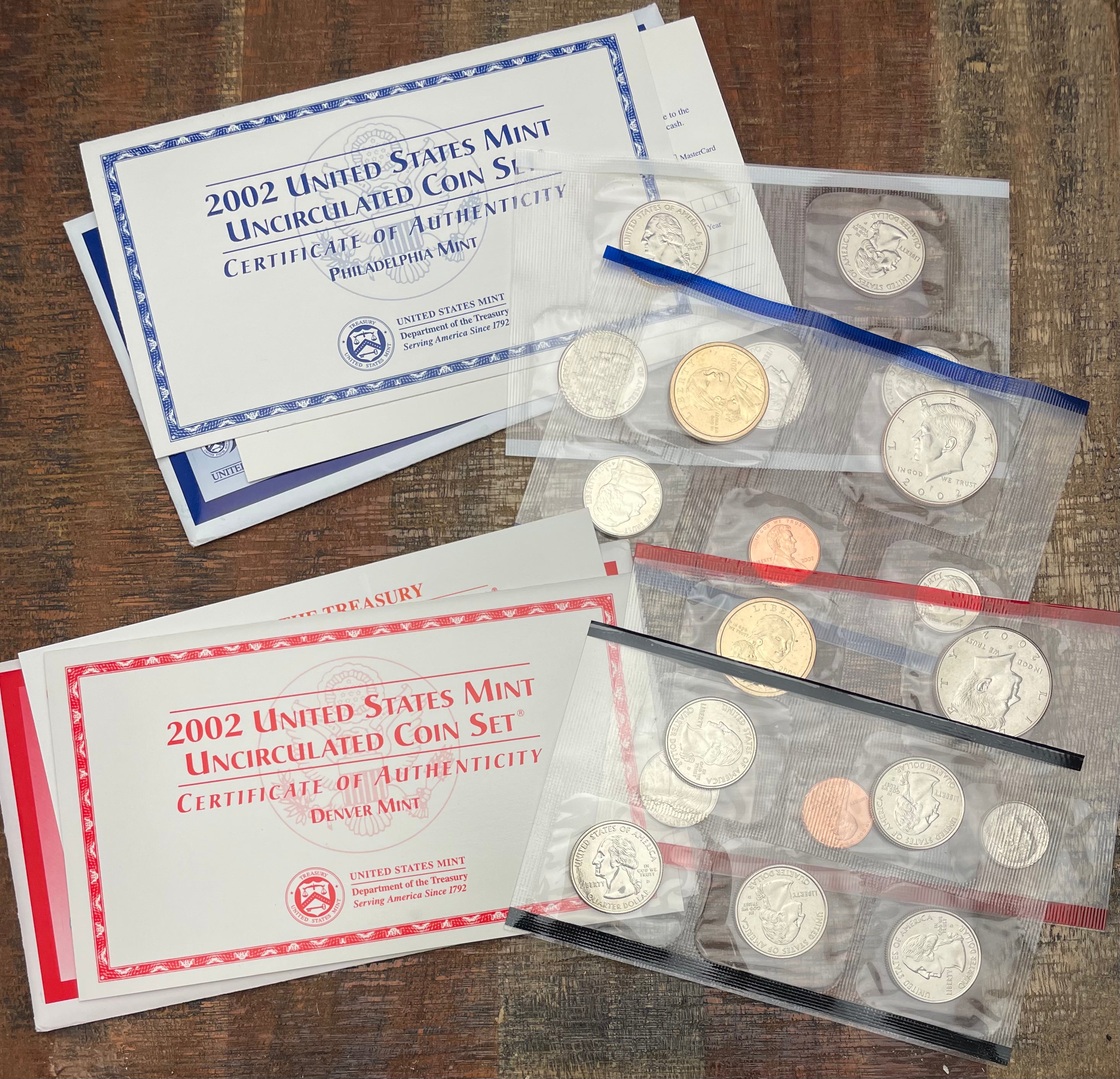 2002 P & D ~ US Mint Uncirculated Coin Set ~ In OGP with COA