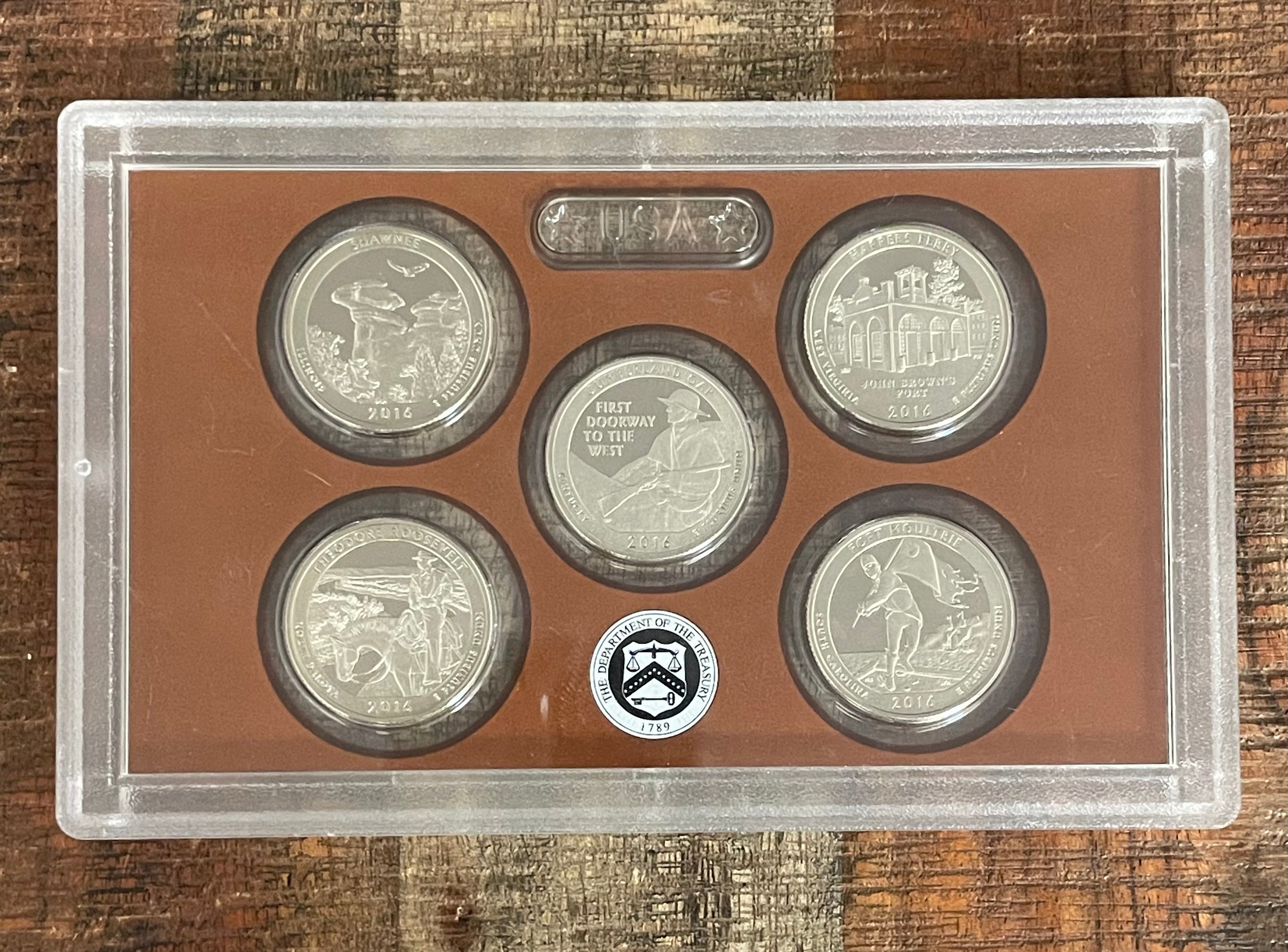 2016 US Mint America the Beautiful Quarters Proof Set in OGP ~ NO BOX NO COA
