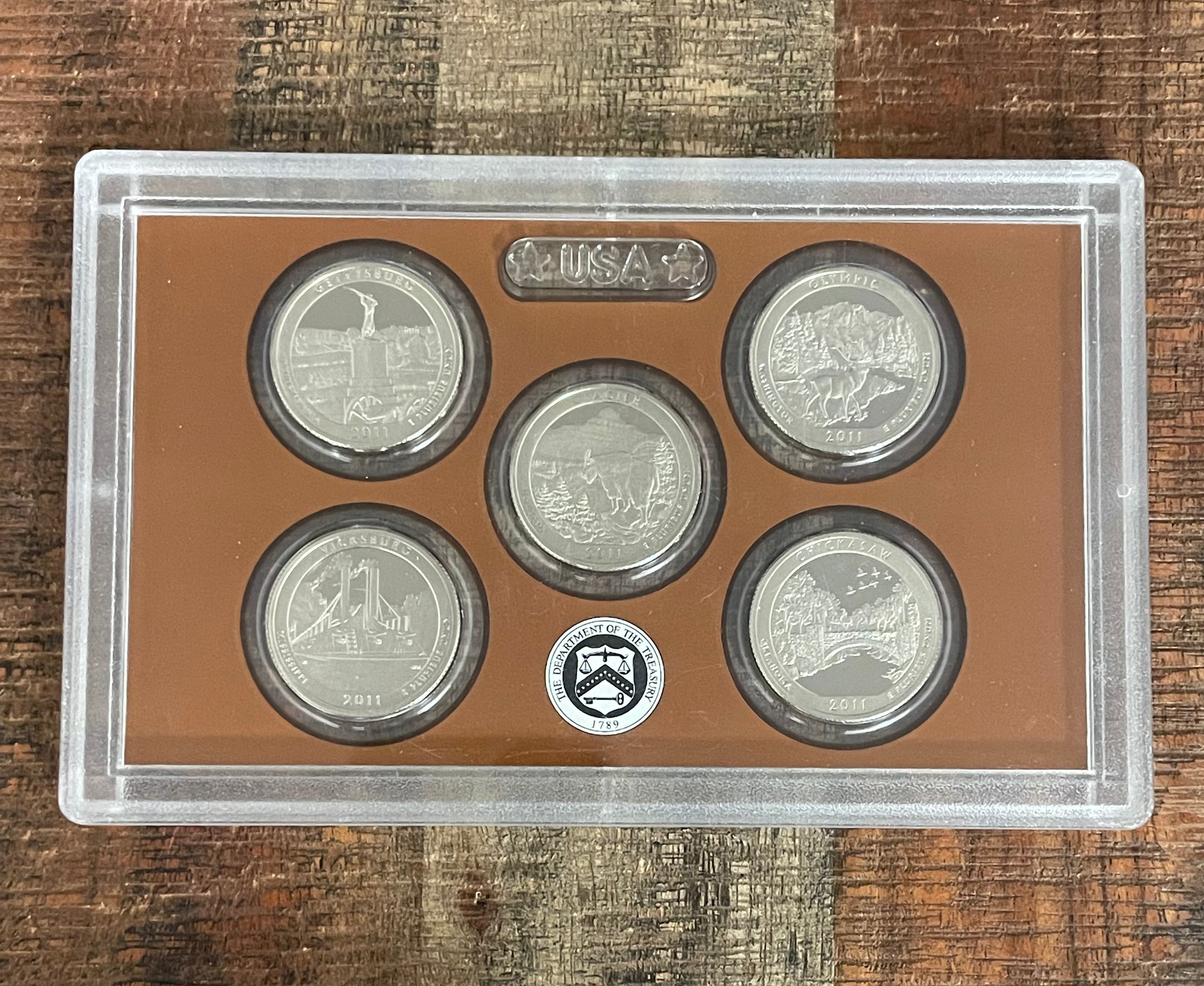 2011 US Mint America the Beautiful Quarters Proof Set in OGP ~ NO BOX NO COA