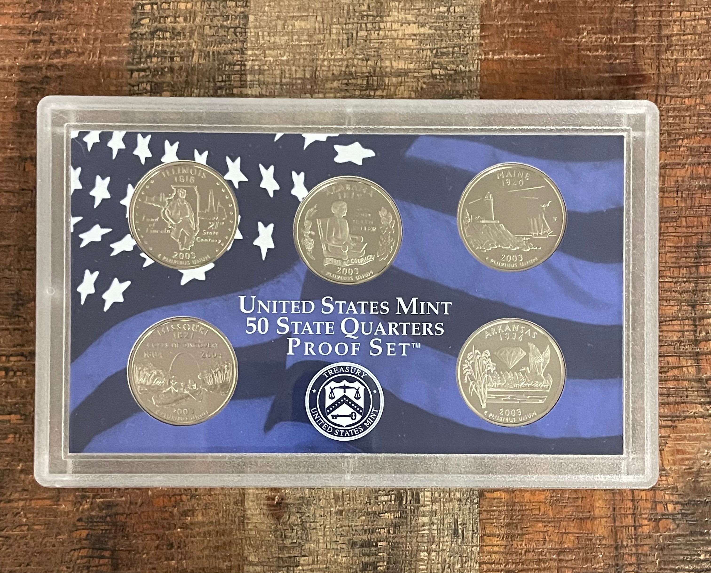 2003 US Mint 50 State Quarters Proof Set ~In OGP with COA