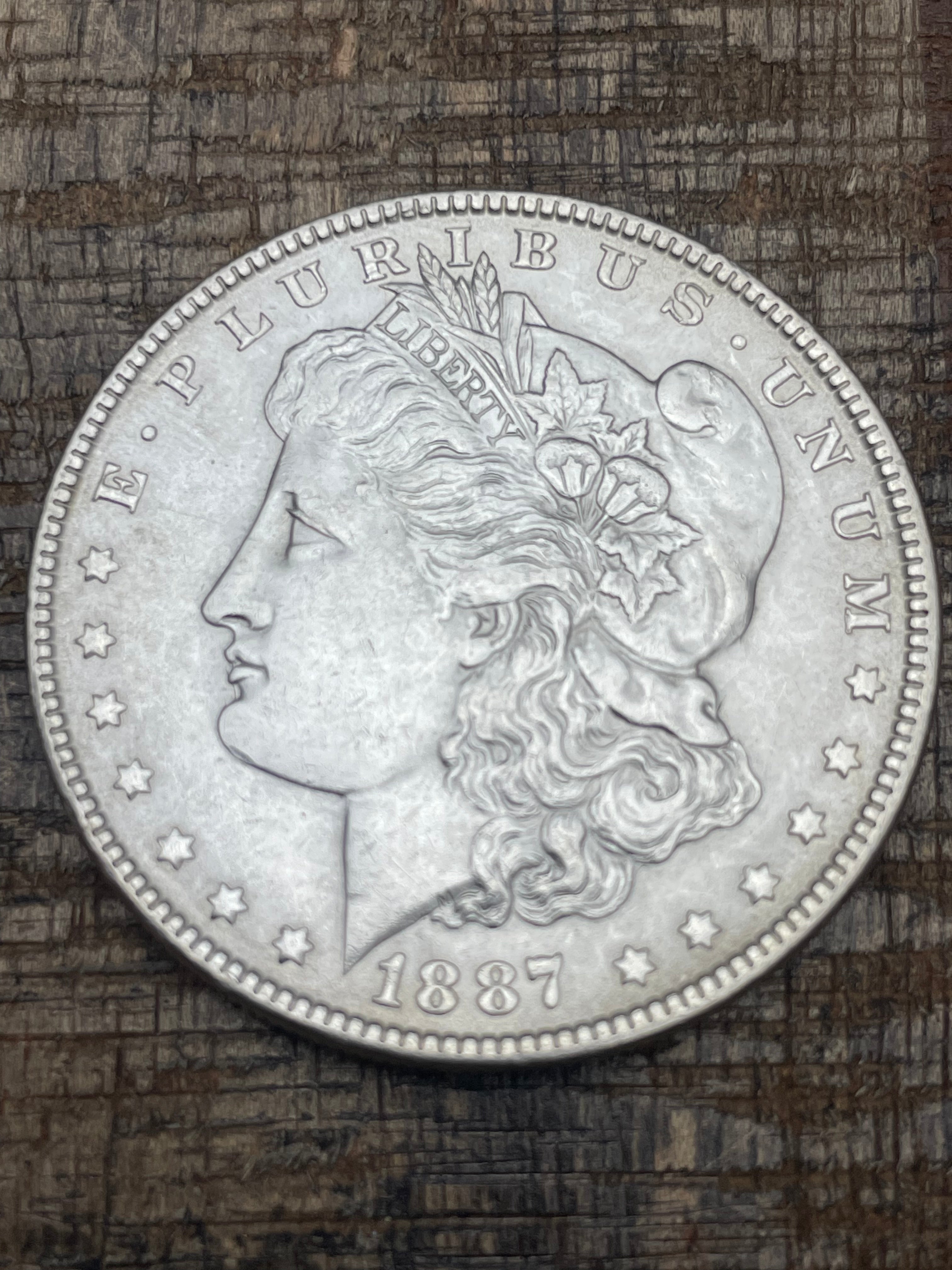 1887 $1 US Morgan Silver Dollar