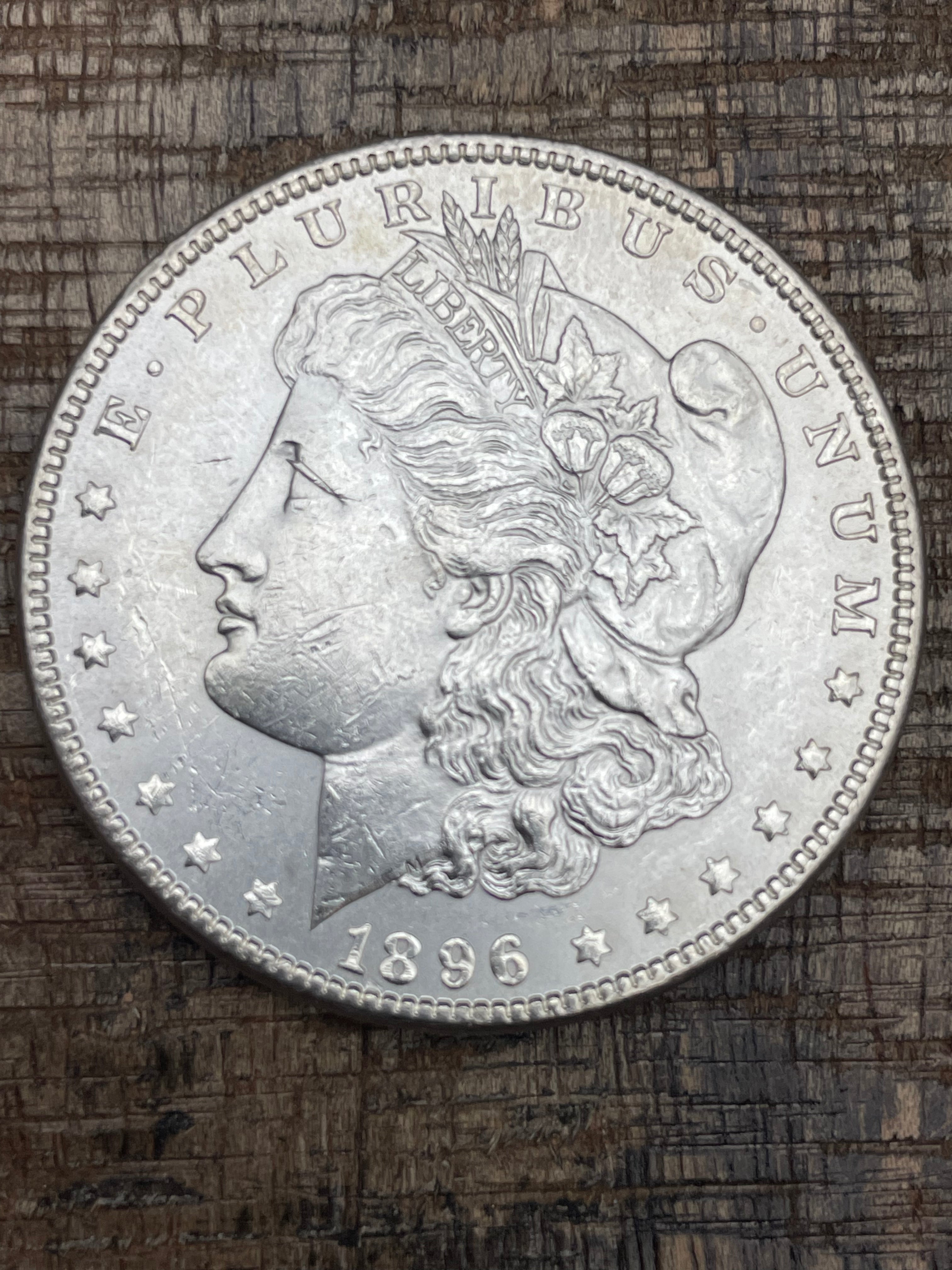 1896 $1 US Morgan Silver Dollar