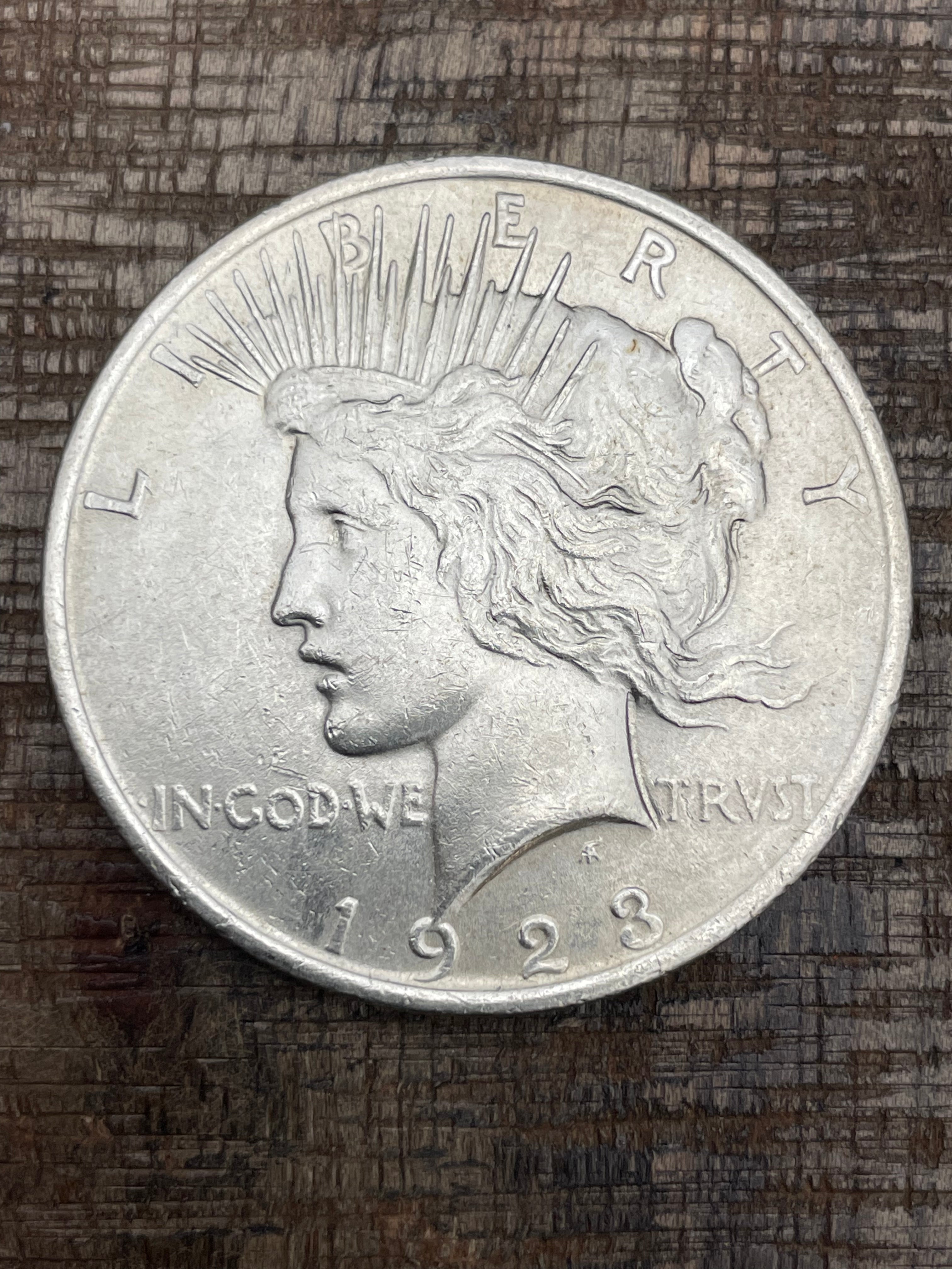 1923 $1 US Silver Peace Dollar