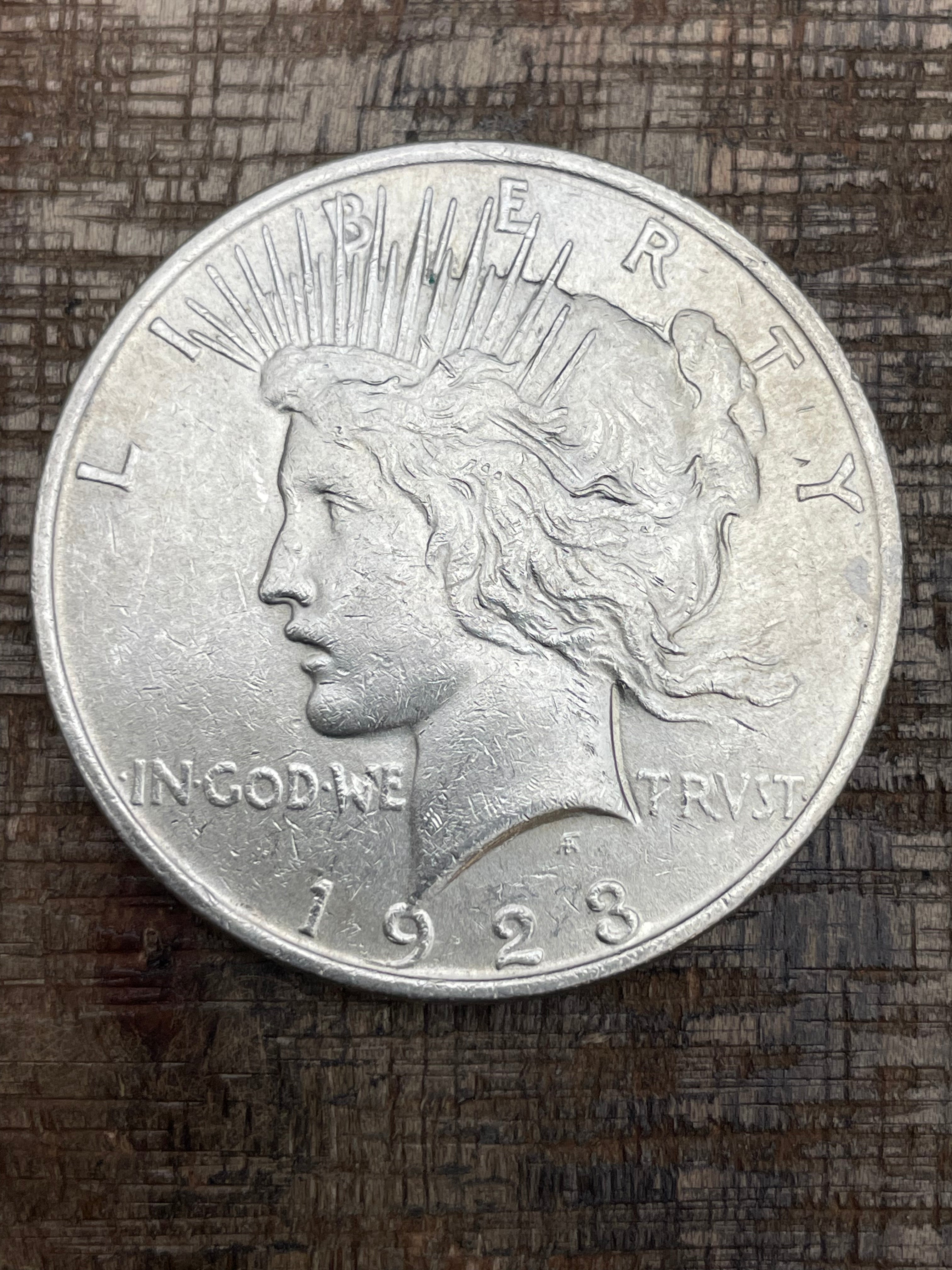 1923 $1 US Silver Peace Dollar