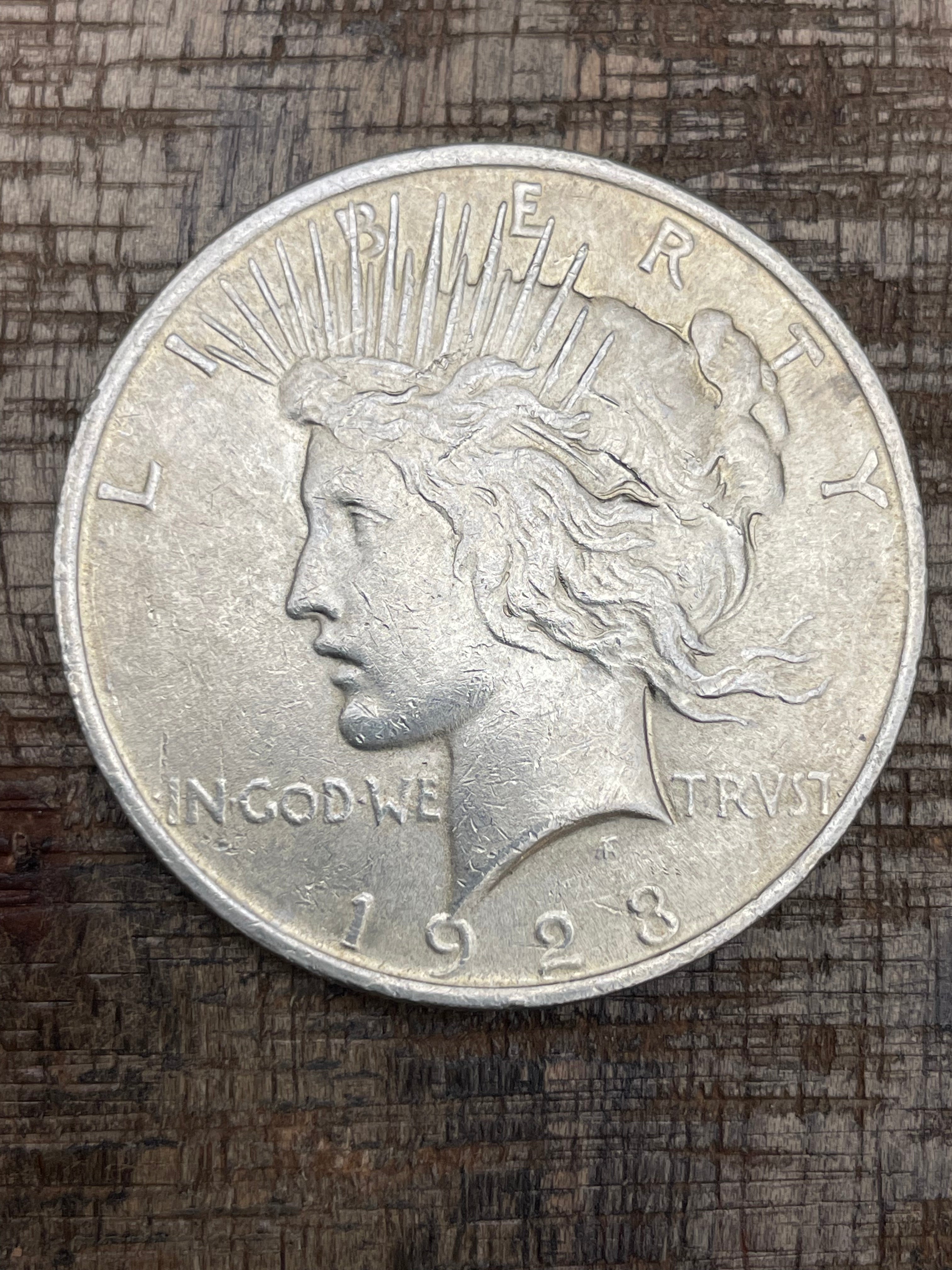 1923 $1 US Silver Peace Dollar