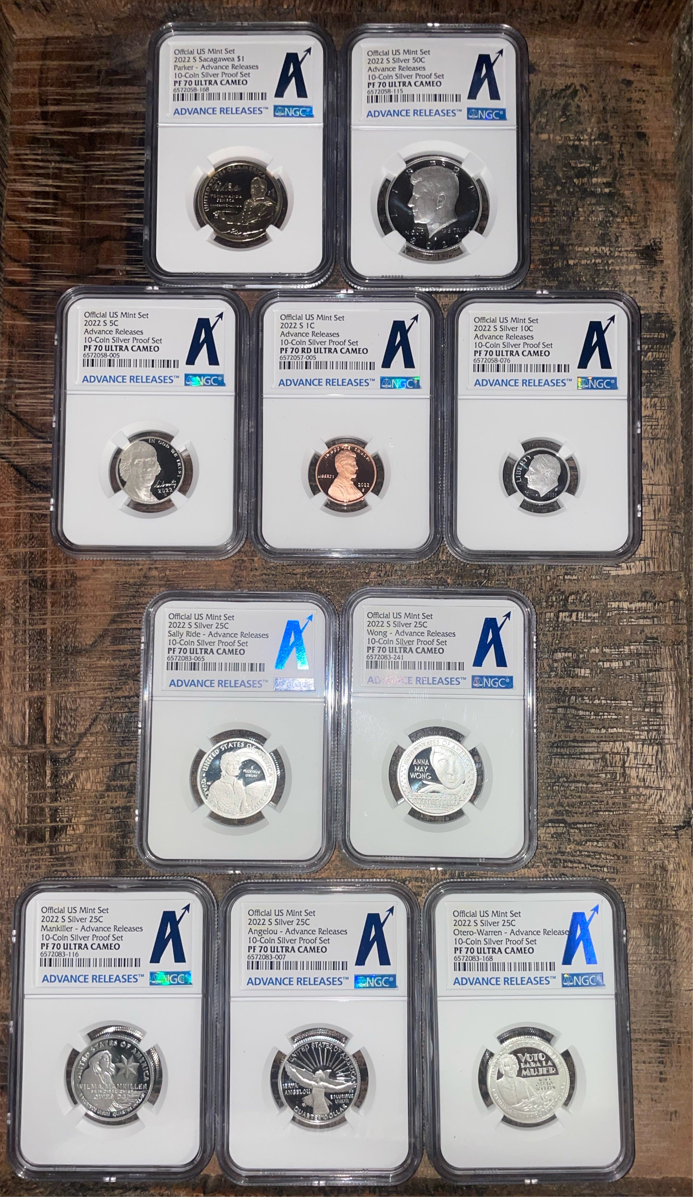 2022 S Official Silver US Mint Set NGC PF70 Ultra Cameo Advance Release
