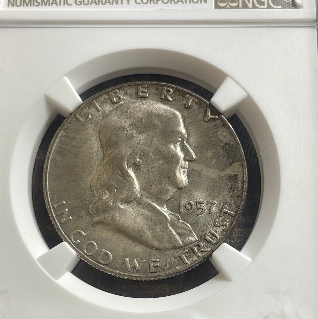 1957 D 50c Franklin Half Dollar NGC MS67