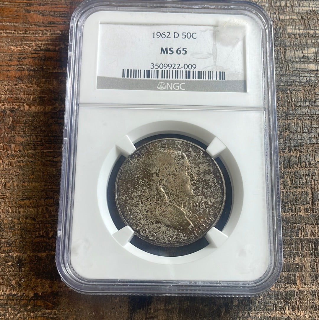 1962 D 50c Franklin Half Dollar NGC MS65