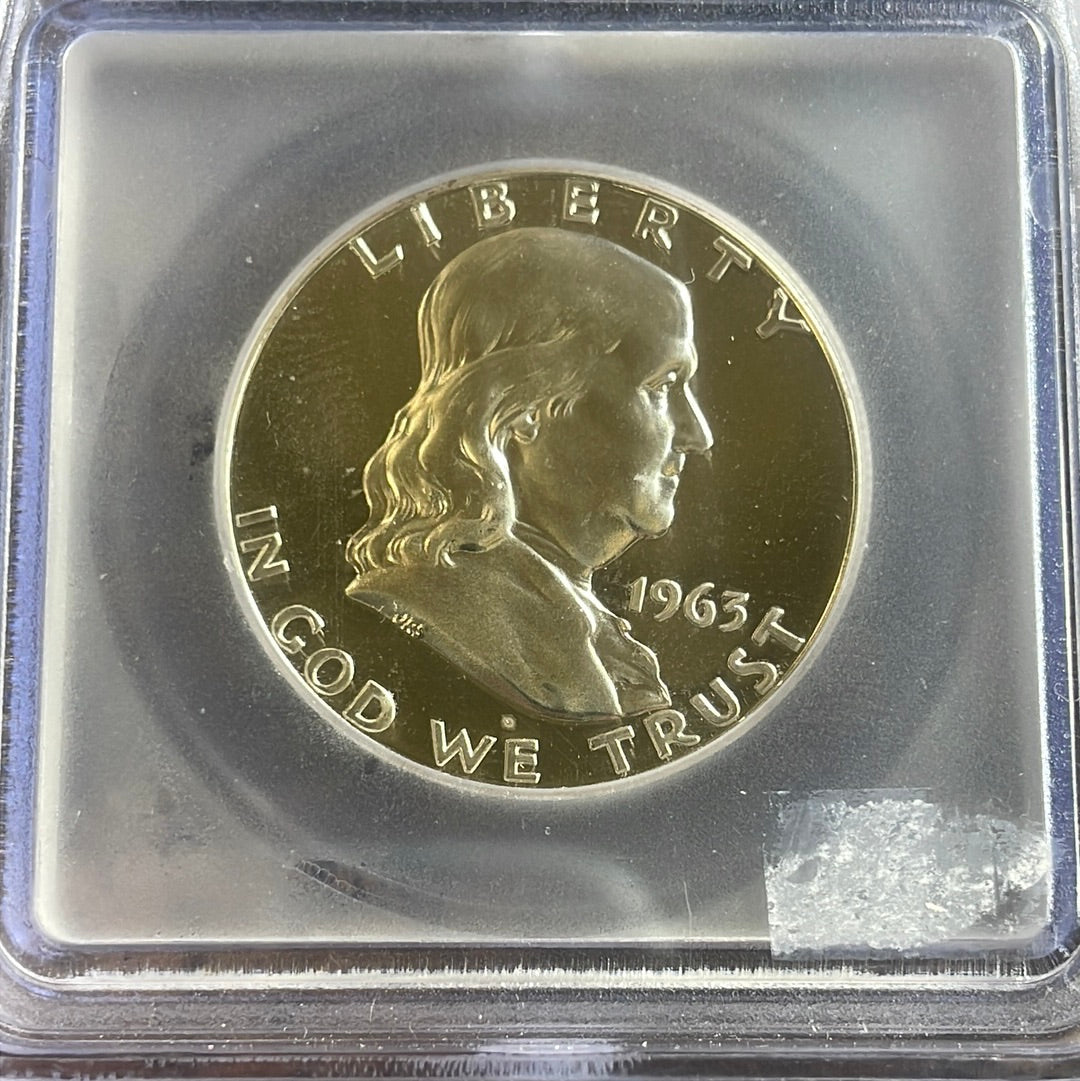 1963 50c Franklin Half Dollar ICG PF68 Cameo