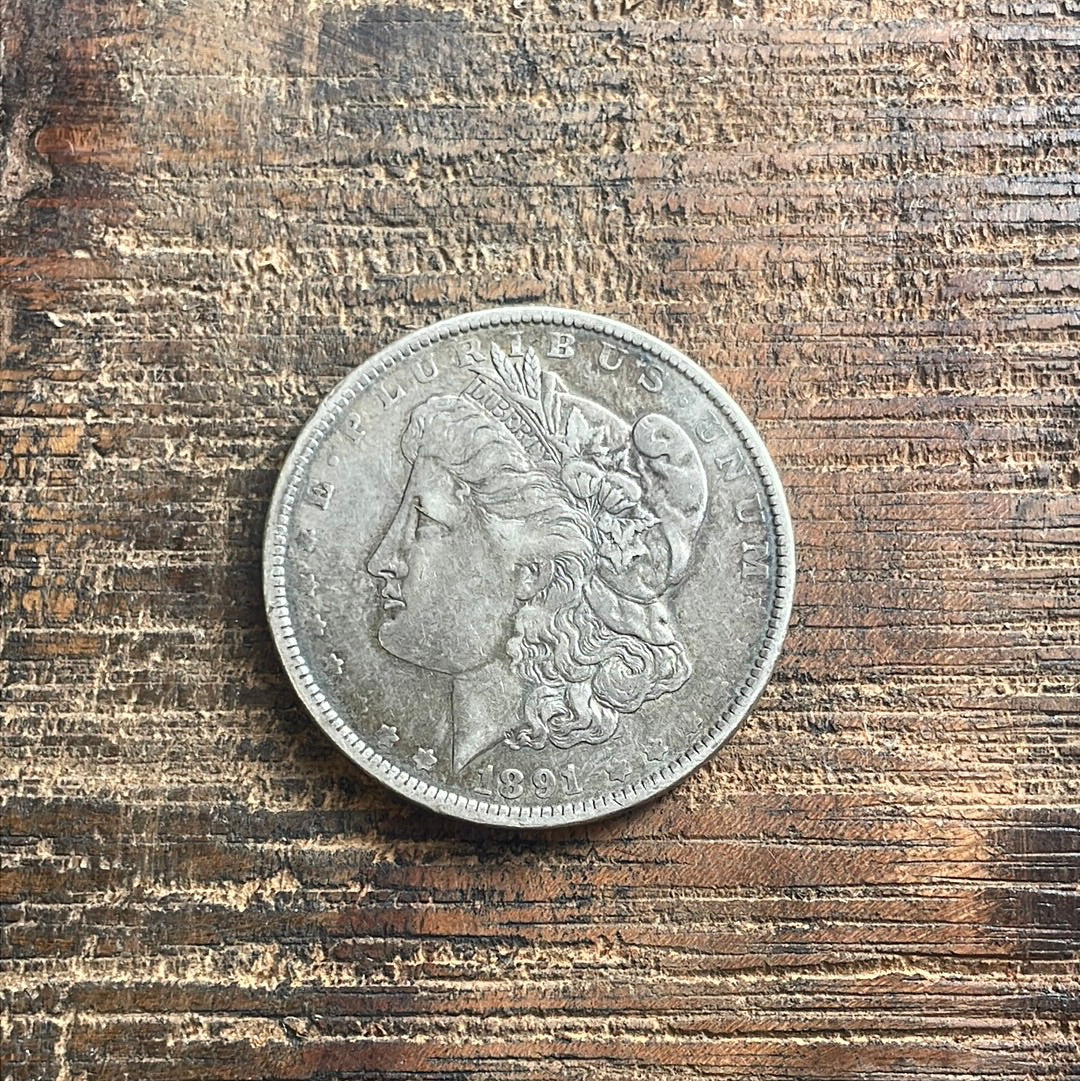 1891 $1 US Morgan Silver Dollar