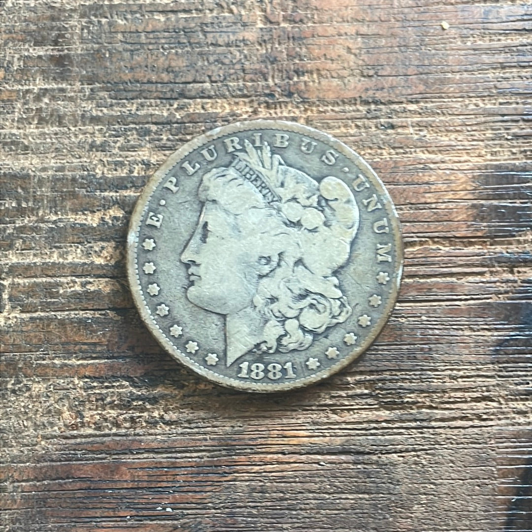 1881 $1 US Morgan Silver Dollar