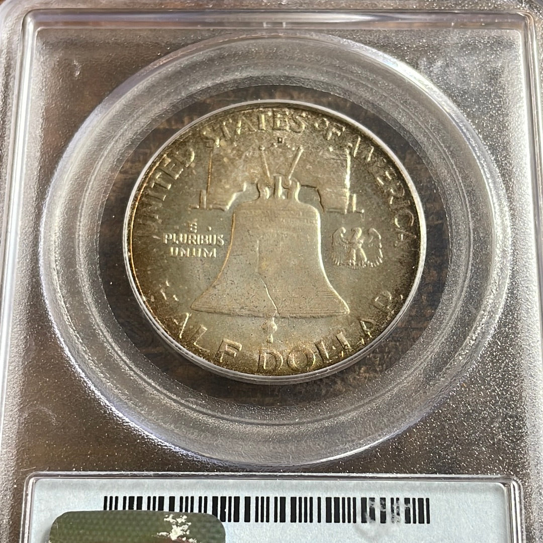 1958 D 50c Franklin Half Dollar PCGS MS66 FBL