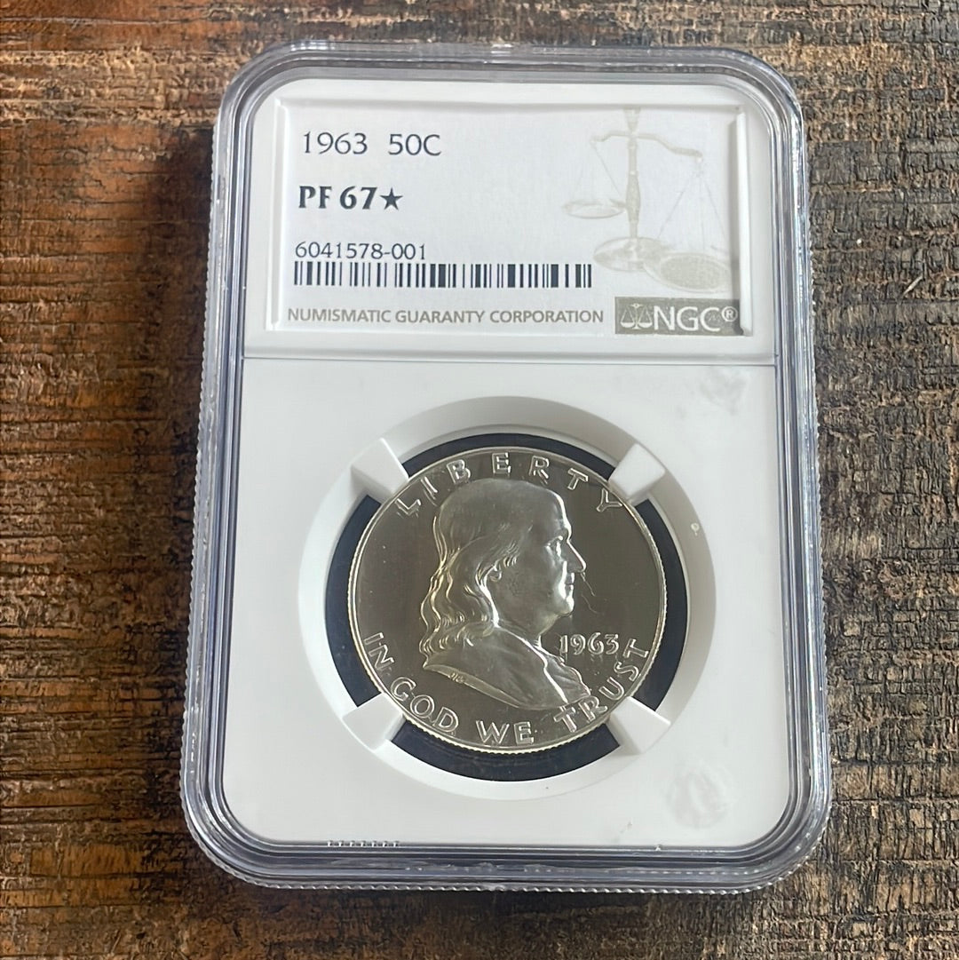 1963 50c Franklin Half Dollar NGC PF67 STAR