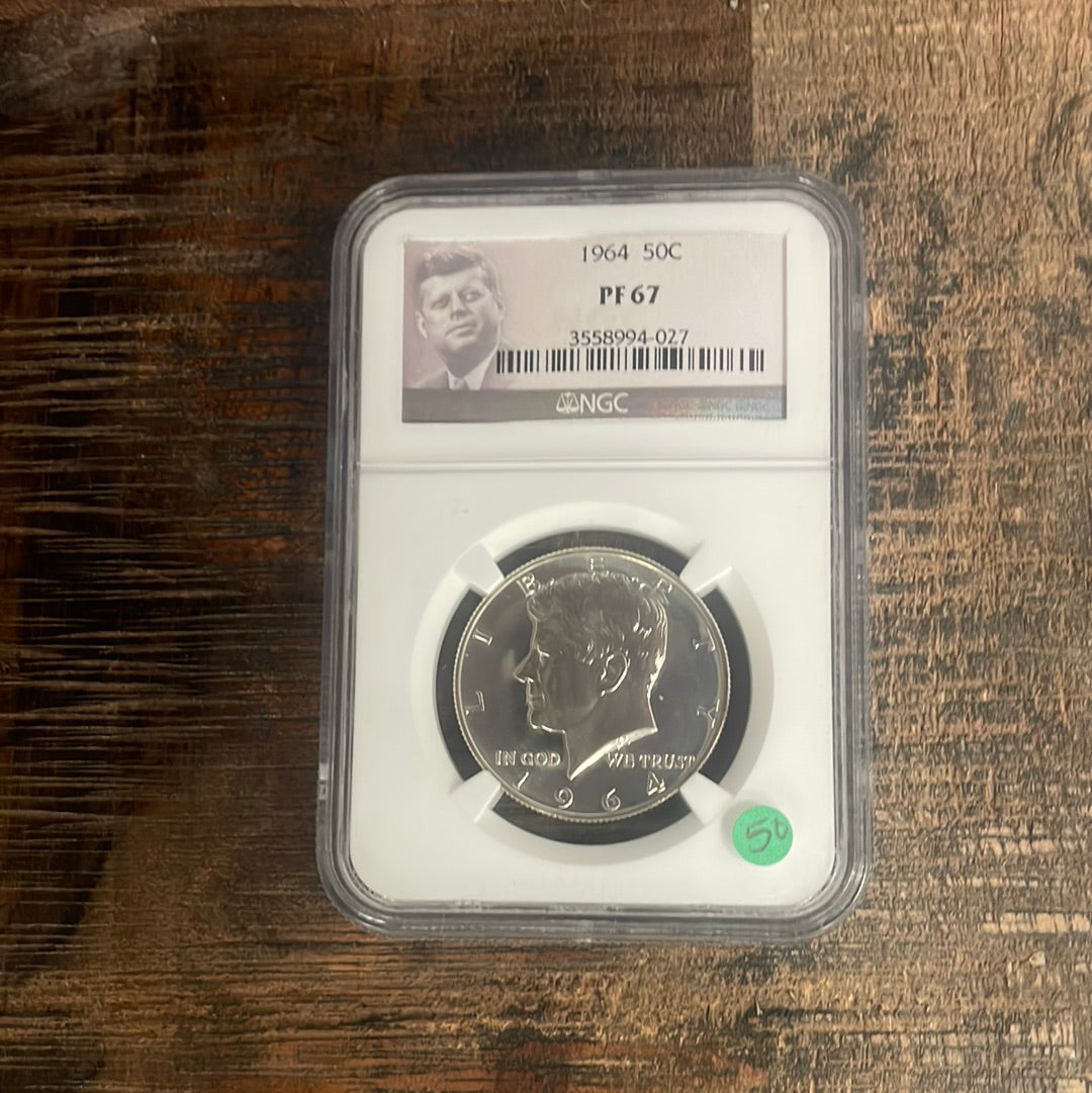 1964 50c Kennedy Half Dollar NGC PF67