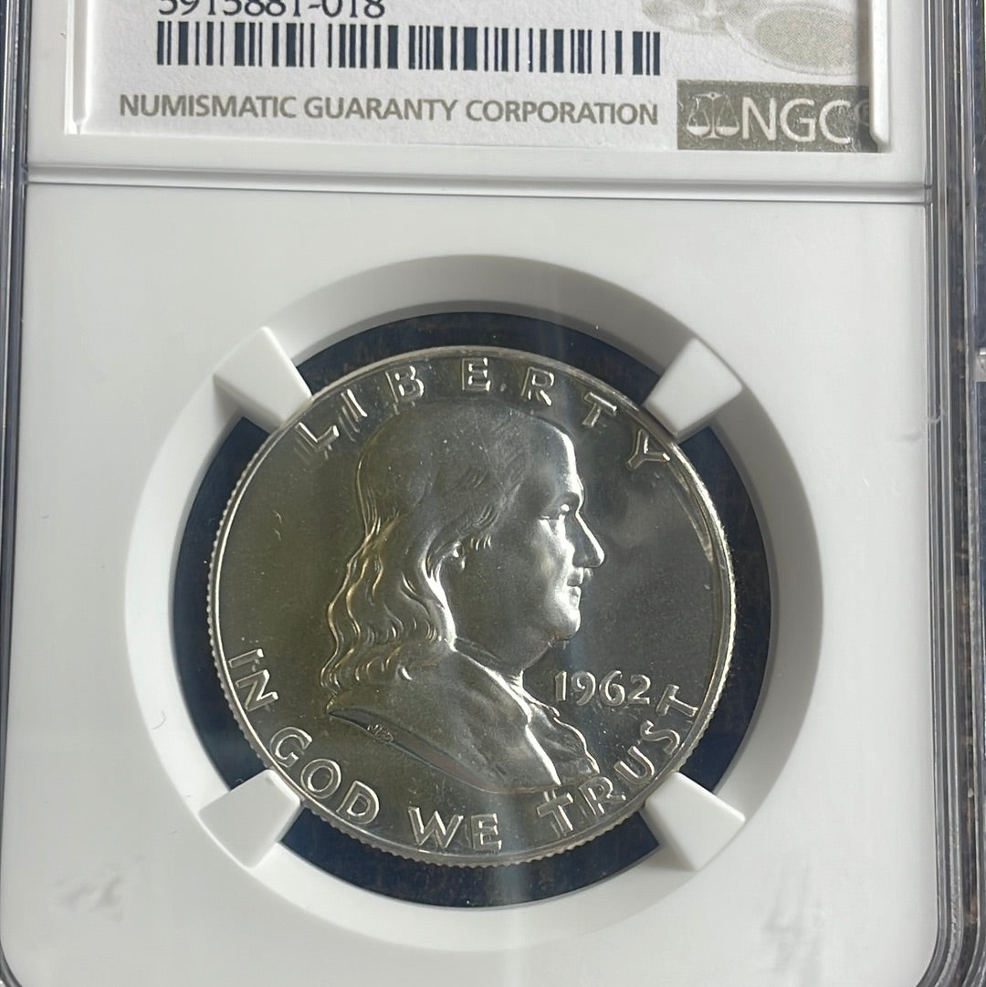 1962 50c Franklin Half Dollar NGC PR68 Cameo