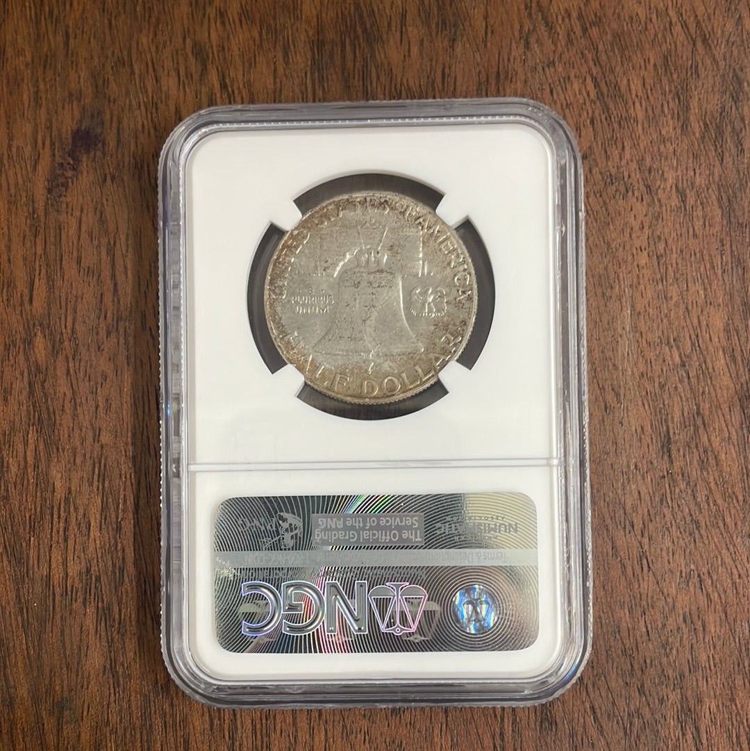1958 D 50c Franklin Half Dollar NGC MS66 FBL