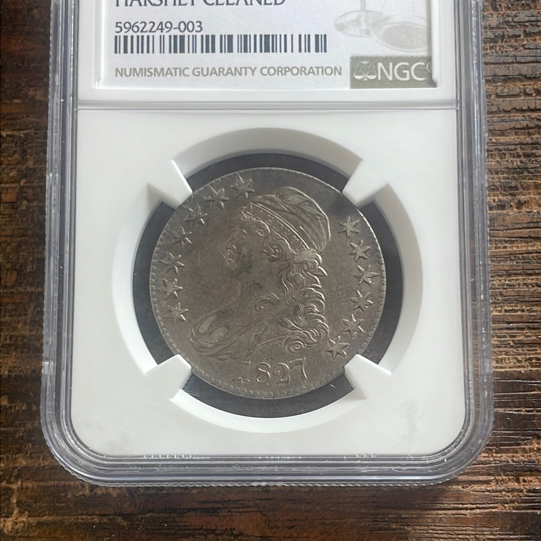 1827 50c Capped Bust Half Dollar NGC AU Details