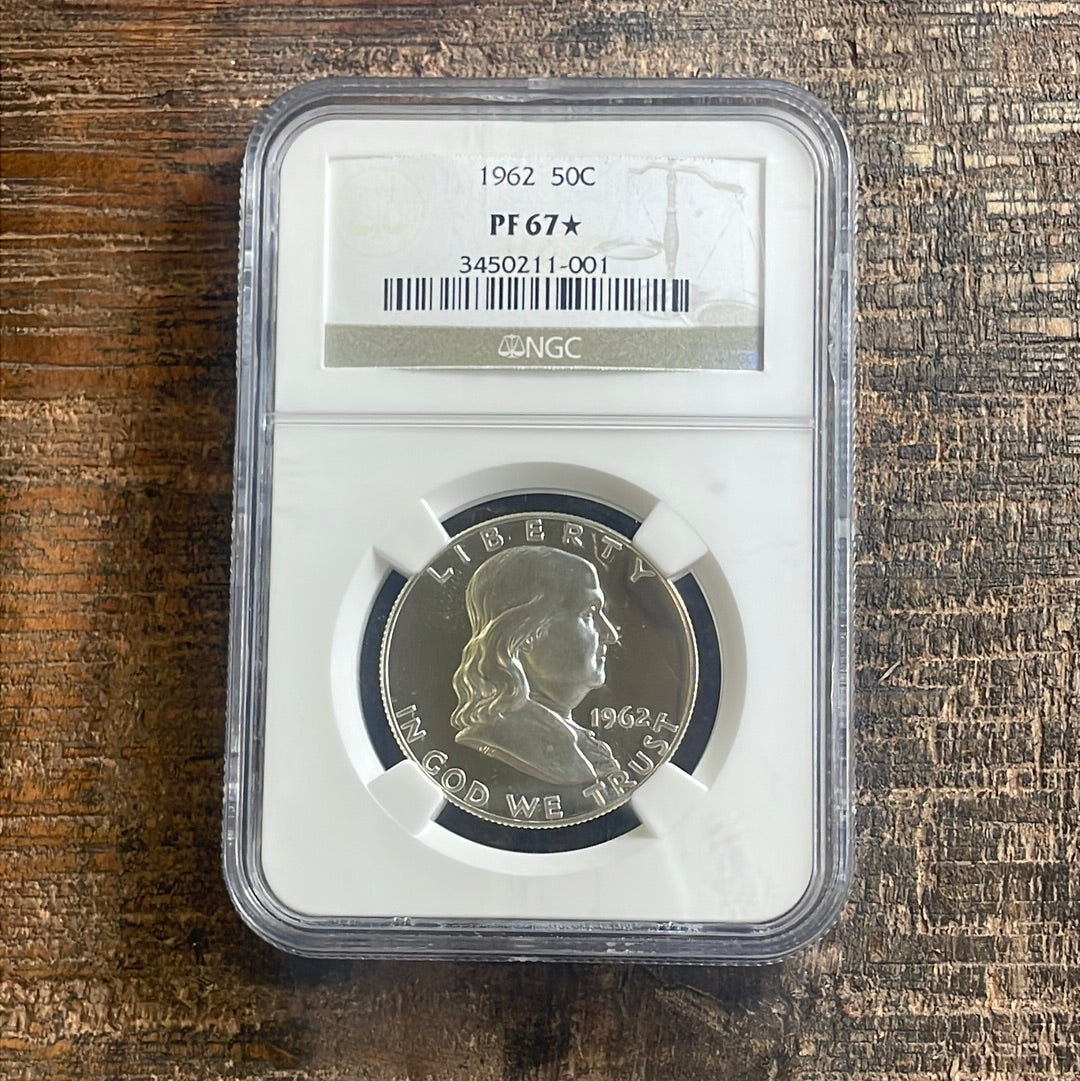 1962 50c Franklin Half Dollar NGC PR67 STAR