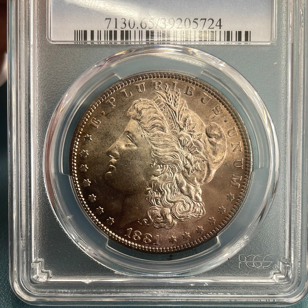1881-S US $1 Morgan Silver Dollar PCGS MS65