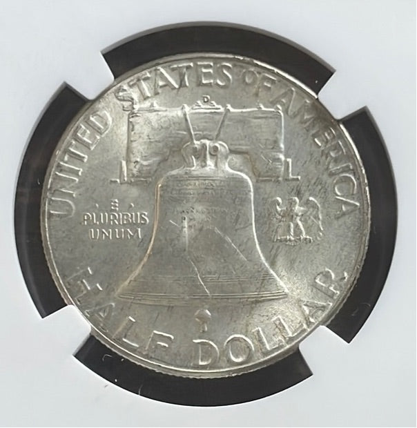 1948-D 50c Franklin Half Dollar NGC MS64 FBL.